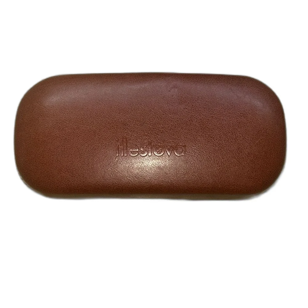 Illesteva Leather Sunglasses Hard Case Tan Brown Sunglasses Glasses